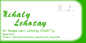 mihaly lehotay business card